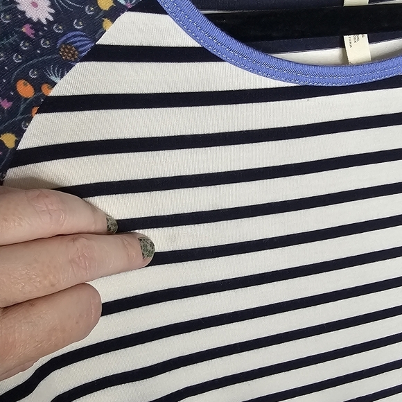 Matilda Jane Set of 2 Womens Short Sleeve Striped Shirts Size S Small - Picture 9 of 16